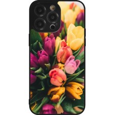 iPhone 14 Pro Max Case Hülle - Silikon schwarz Bouquet of tulips 2026