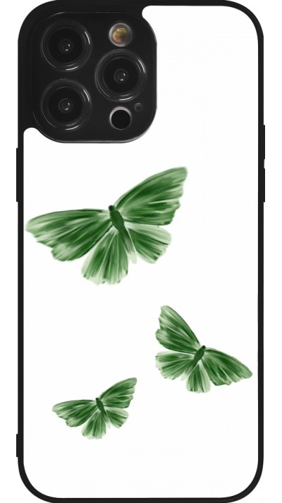 iPhone 14 Pro Max Case Hülle - Silikon schwarz Butterflies 2026