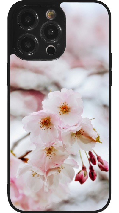 iPhone 14 Pro Max Case Hülle - Silikon schwarz Cherry tree 2026