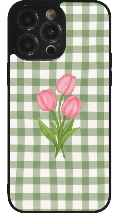 iPhone 14 Pro Max Case Hülle - Silikon schwarz Green vichy tulips 2026