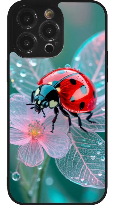 iPhone 14 Pro Max Case Hülle - Silikon schwarz Ladybird in bloom 2026