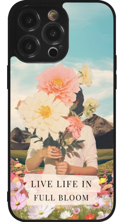 iPhone 14 Pro Max Case Hülle - Silikon schwarz Live life in full moon 2026