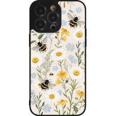 iPhone 14 Pro Max Case Hülle - Silikon schwarz Pattern bees 2026