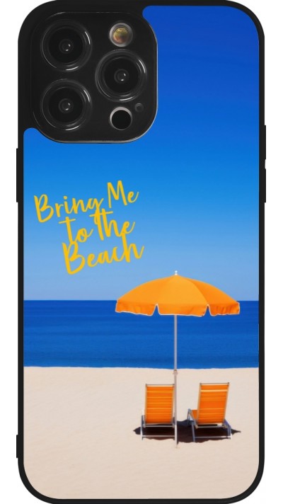 iPhone 14 Pro Max Case Hülle - Silikon schwarz Summer 2025 Bring me to the beach