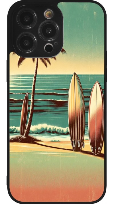 iPhone 14 Pro Max Case Hülle - Silikon schwarz Surf Paradise