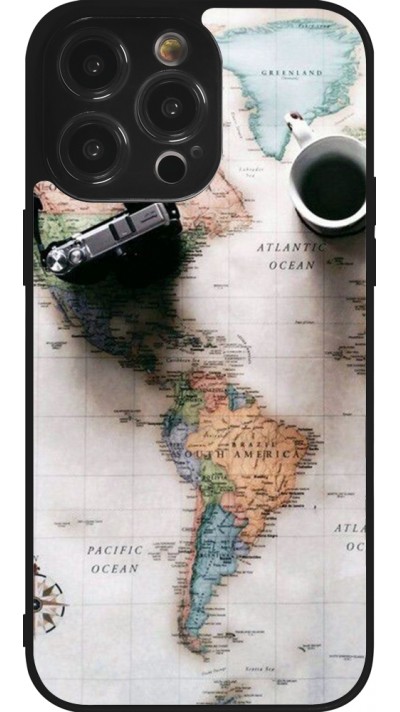 iPhone 14 Pro Max Case Hülle - Silikon schwarz Travel 01