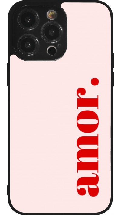 iPhone 14 Pro Max Case Hülle - Silikon schwarz Valentine 2024 amor