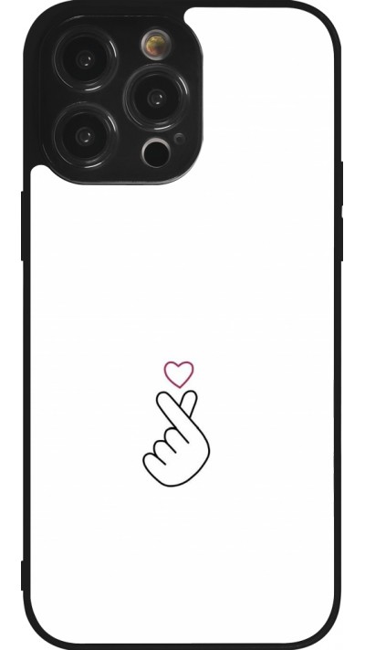 iPhone 14 Pro Max Case Hülle - Silikon schwarz Valentine 2024 heart by Millennials