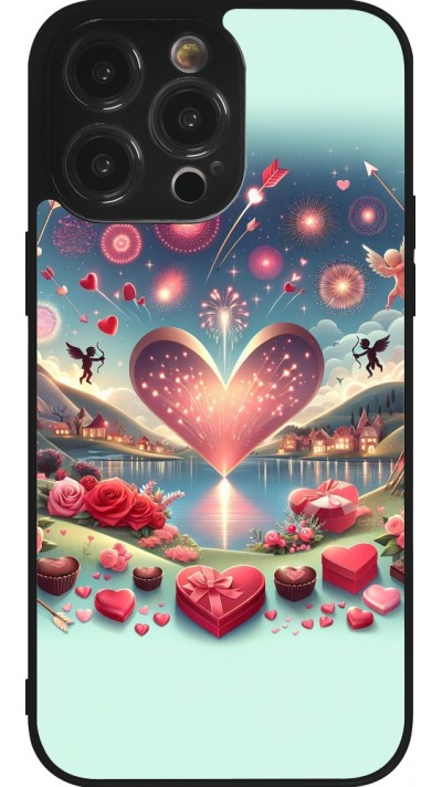 iPhone 14 Pro Max Case Hülle - Silikon schwarz Valentin 2025 Schick
