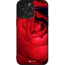 Coque iPhone 14 Pro Max - Silicone rigide noir Valentine 2022 Rose