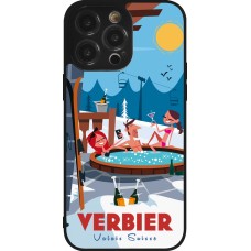 iPhone 14 Pro Max Case Hülle - Silikon schwarz Verbier Mountain Jacuzzi