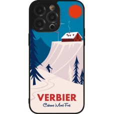 iPhone 14 Pro Max Case Hülle - Silikon schwarz Verbier Cabane Mont-Fort