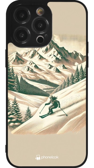 iPhone 14 Pro Max Case Hülle - Silikon schwarz Vintage Skiberg