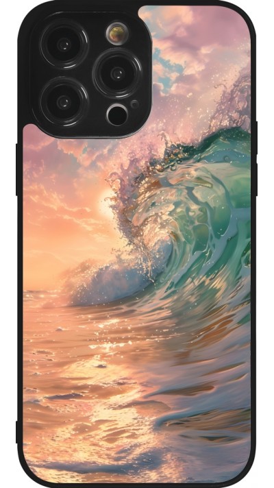 iPhone 14 Pro Max Case Hülle - Silikon schwarz Wave Sunset