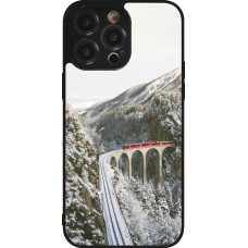 iPhone 14 Pro Max Case Hülle - Silikon schwarz Winter 25 Winter polar express