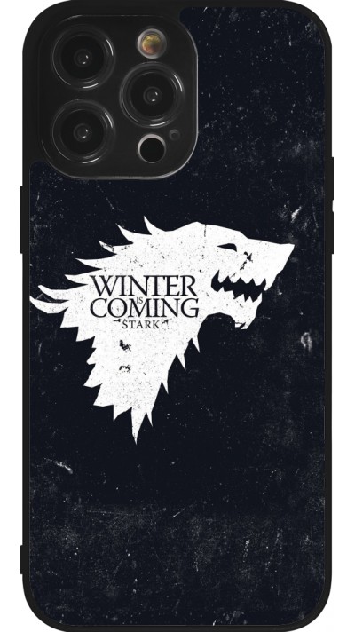 iPhone 14 Pro Max Case Hülle - Silikon schwarz Winter is coming Stark