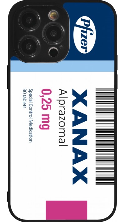iPhone 14 Pro Max Case Hülle - Silikon schwarz Xanax Alprazolam 2025