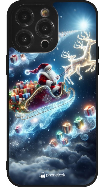 iPhone 14 Pro Max Case Hülle - Silikon schwarz Weihnachten 2023 Verzauberter Weihnachtsmann