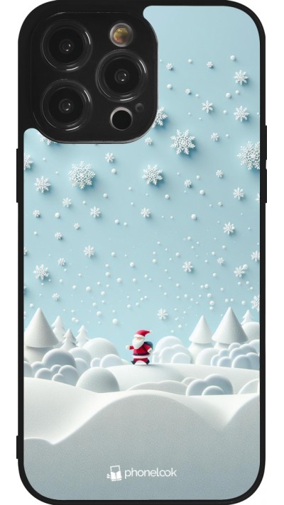 iPhone 14 Pro Max Case Hülle - Silikon schwarz Weihnachten 2023 Kleiner Vater Schneeflocke