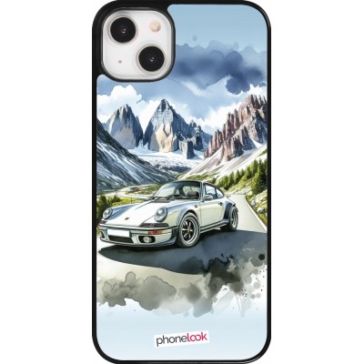 iPhone 14 Plus Case Hülle - Porsche 911 Berg Aquarell