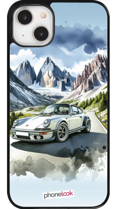 iPhone 14 Plus Case Hülle - Porsche 911 Berg Aquarell