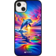iPhone 14 Plus Case Hülle - Glücklicher Regenbogen-Delfin