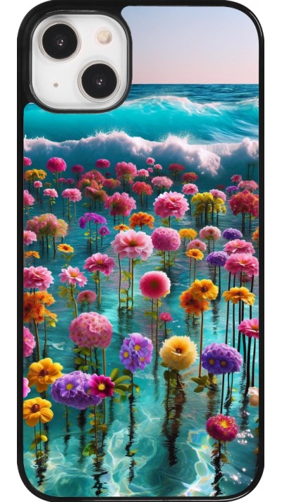 iPhone 14 Plus Case Hülle - Blumenmeer Wellen