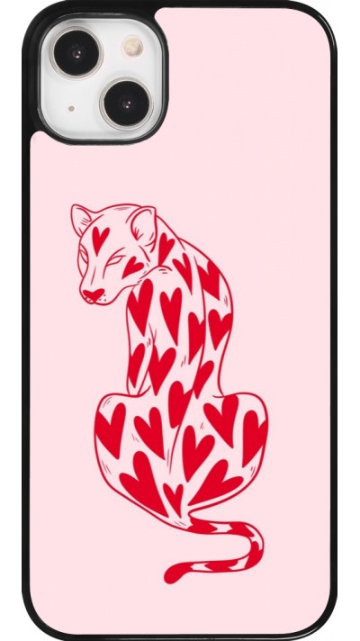 iPhone 14 Plus Case Hülle - Leopard with hearts 2026