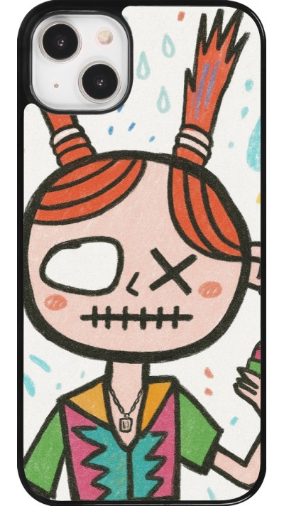 iPhone 14 Plus Case Hülle - Little Girl Sketch