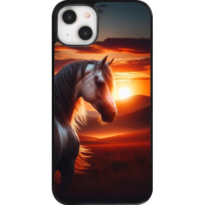 iPhone 14 Plus Case Hülle - Majestätischer Sonnenuntergang Pferd