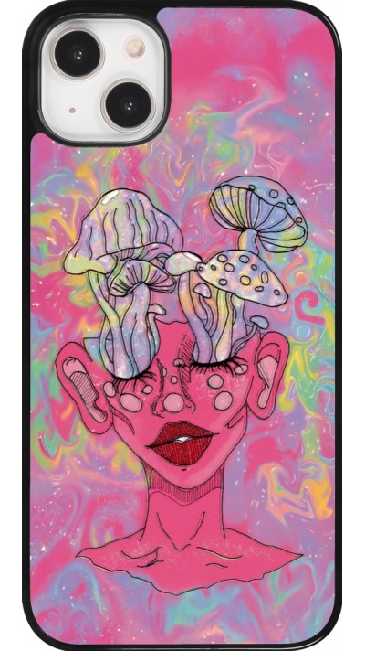 iPhone 14 Plus Case Hülle - Psychedelic pink mushroom