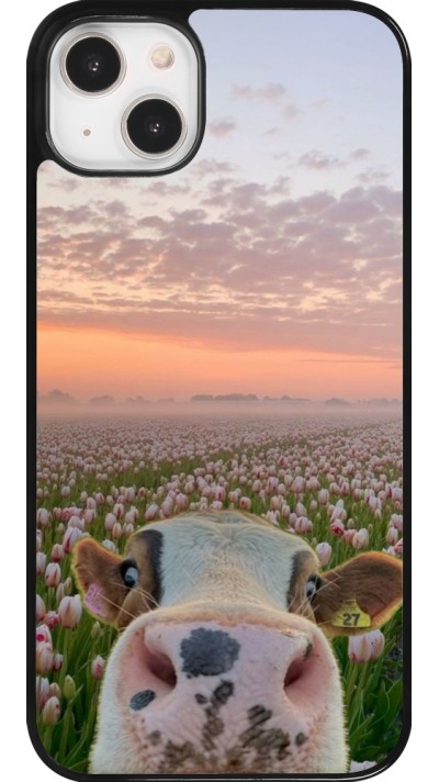 iPhone 14 Plus Case Hülle - Cow with tulips 2026