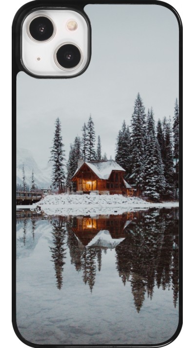 iPhone 14 Plus Case Hülle - Winter 25 Winter house forest afternoon