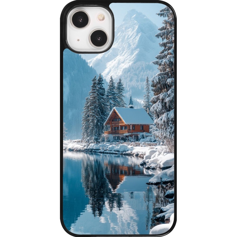 iPhone 14 Plus Case Hülle - Winter 25 Winter house forest day