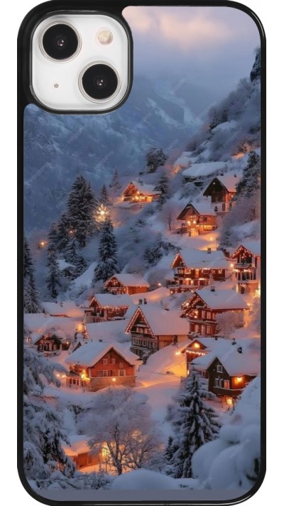 iPhone 14 Plus Case Hülle - Winter 25 Winter snowy village