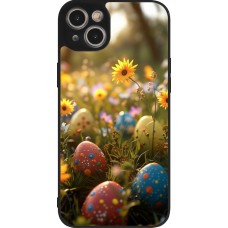 iPhone 14 Plus Case Hülle - Silikon schwarz Easter 2026 Decorated eggs
