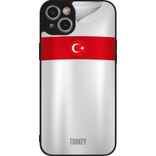 iPhone 14 Plus Case Hülle - Silikon schwarz Türkei personalisierbares Fussballtrikot