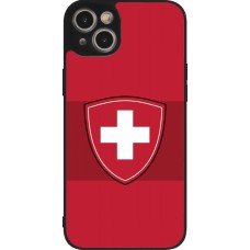iPhone 14 Plus Case Hülle - Silikon schwarz Hockey World Championship Ecusson Suisse