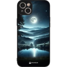 iPhone 14 Plus Case Hülle - Silikon schwarz Ansicht des Nachthimmels