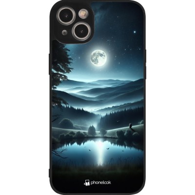 iPhone 14 Plus Case Hülle - Silikon schwarz Ansicht des Nachthimmels