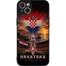 iPhone 14 Plus Case Hülle - Silikon schwarz Fussball Kroatien splash 2026