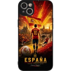 iPhone 14 Plus Case Hülle - Silikon schwarz Fussball Espanien splash 2026