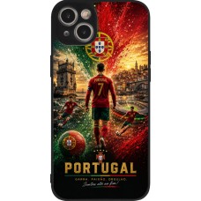 iPhone 14 Plus Case Hülle - Silikon schwarz Fussball Portugal splash 2026