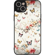 iPhone 14 Plus Case Hülle - Silikon schwarz Frühling 25 Leichte Schmetterlinge