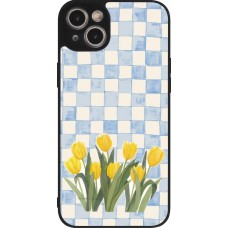 iPhone 14 Plus Case Hülle - Silikon schwarz Blue vichy tulips 2026