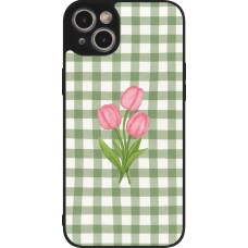 iPhone 14 Plus Case Hülle - Silikon schwarz Green vichy tulips 2026