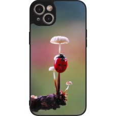 iPhone 14 Plus Case Hülle - Silikon schwarz Ladybird on a mushroom 2026