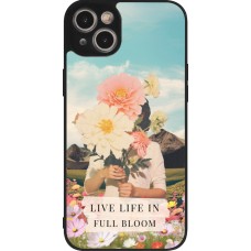 Coque iPhone 14 Plus - Silicone rigide noir Live life in full moon 2026