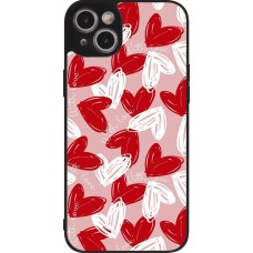 iPhone 14 Plus Case Hülle - Silikon schwarz Valentine 2024 with love heart