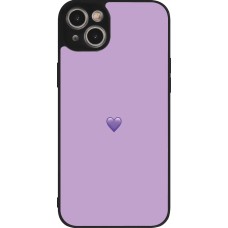 iPhone 14 Plus Case Hülle - Silikon schwarz Valentine 2023 purpule single heart